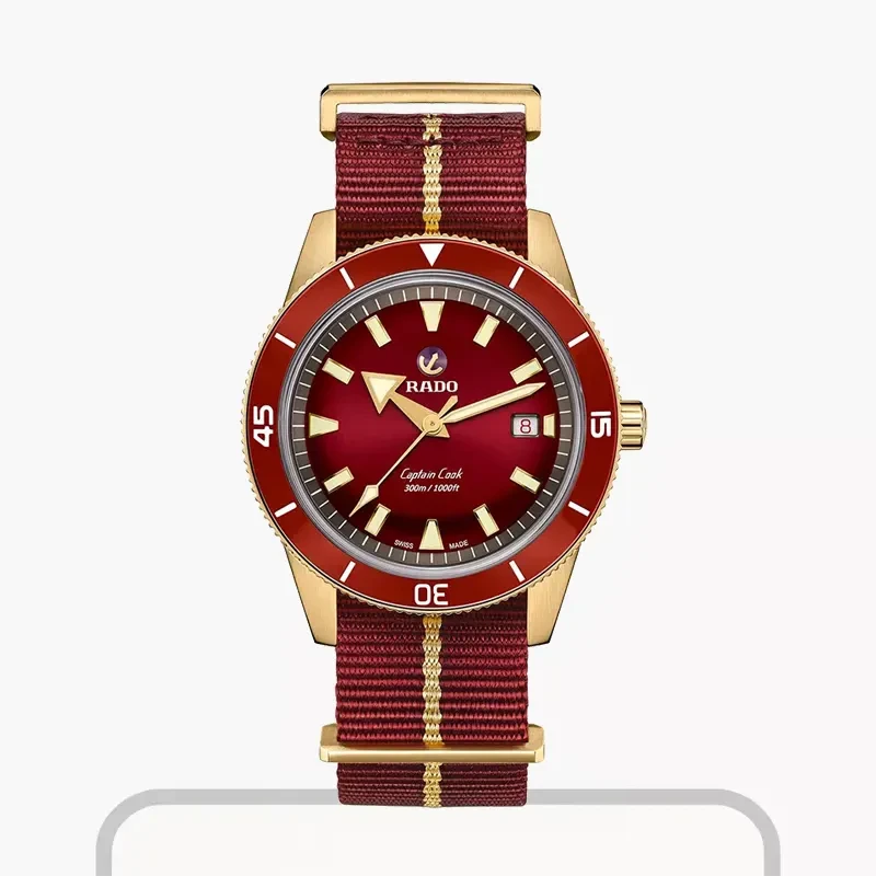 Rado Men's Captain Cook Automatic Bronze Burgundy Dial Watch | R32504407